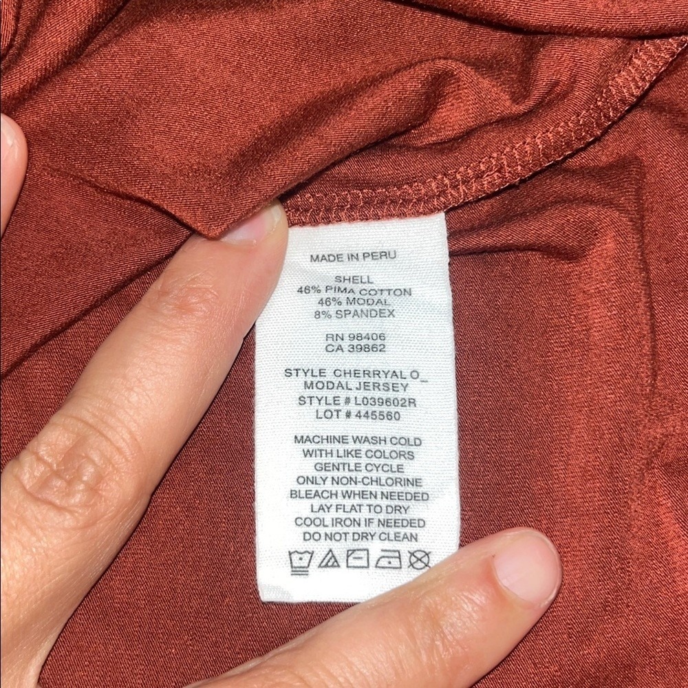 Theory Cherryal Modal Jersey Short Sleeve Maxi Shirtdress Clay Large - Picture 9 of 9